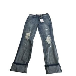 vervet charming & main patti mid-rise boyfriend fit jeans size 27